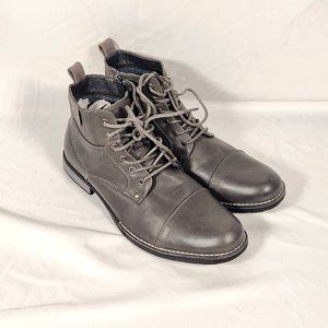 Invito Mens Gray Cap Toe Lace Up Chukka Boot US/9 EU42 NWT